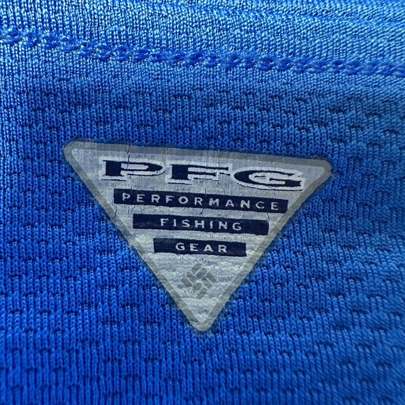 Columbia PFG Omni Shade Sun Protection Hoodie Long Sleeve V Neck Blue Women M - Picture 13 of 13